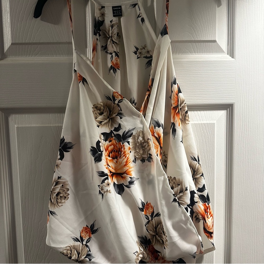 Floral Wrap Top -